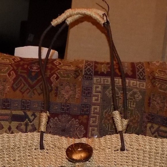 NWOT Manila hemp bucket bag, made in Phillipines - Picture 5 of 11